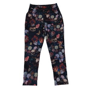 Blackmilk Floral Skull Leggings - Multicolor